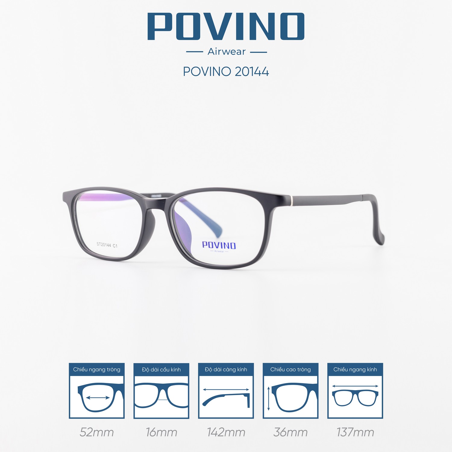 Gọng kính POVINO PO20144 - Ảnh 6