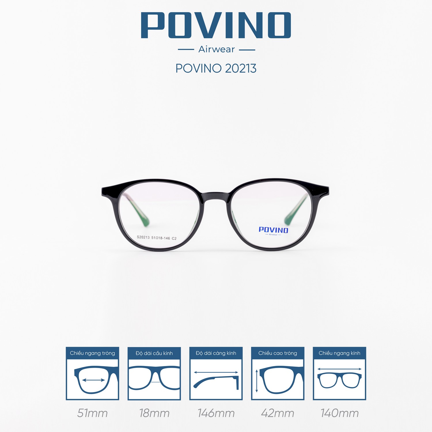 Gọng kính POVINO PO20213