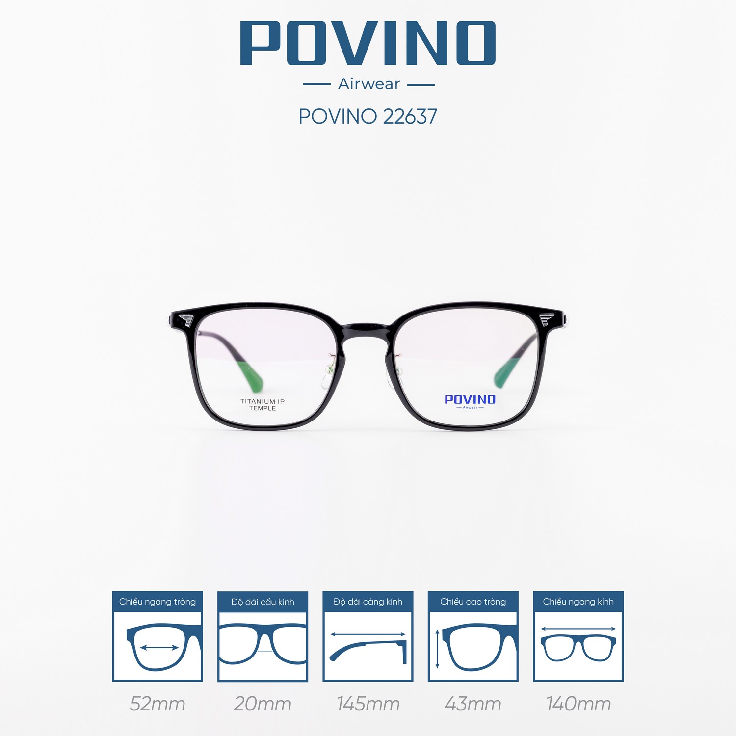 Gọng kính POVINO PO22637
