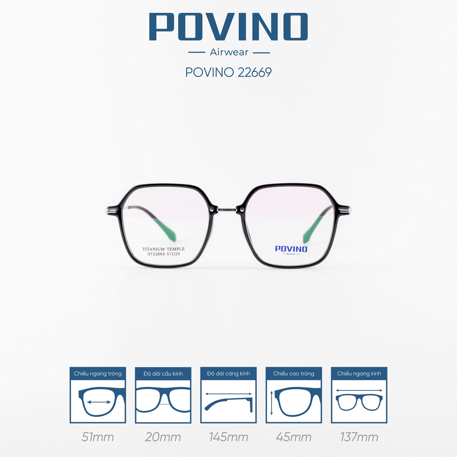 Gọng kính POVINO PO22669