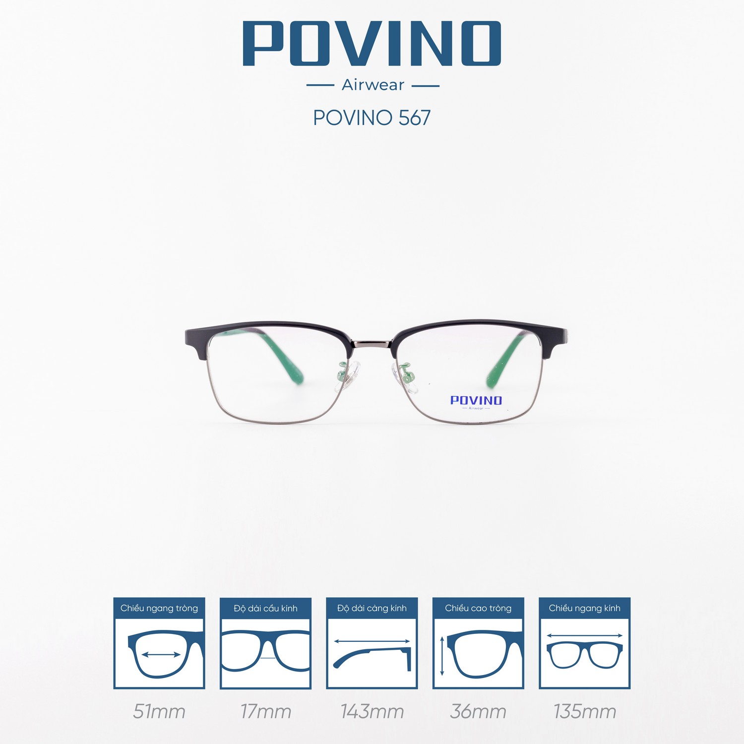 Gọng kính POVINO PO567