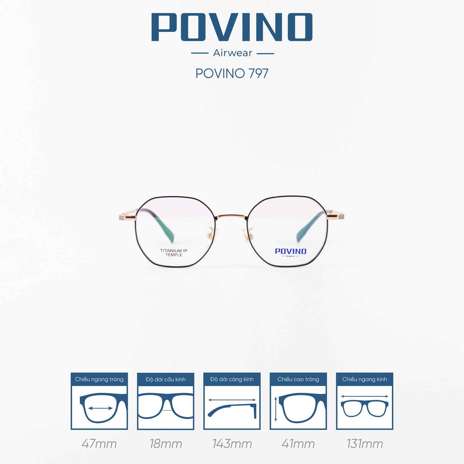 Gọng kính POVINO PO797