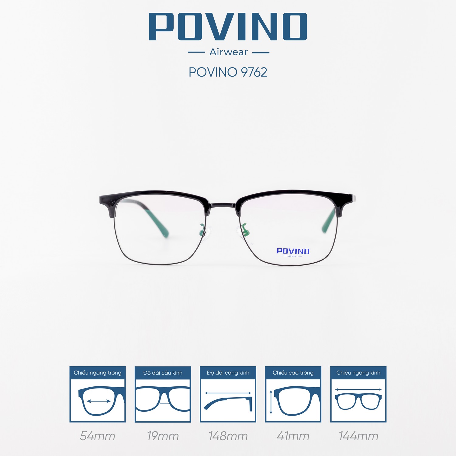 Gọng kính POVINO PO9762