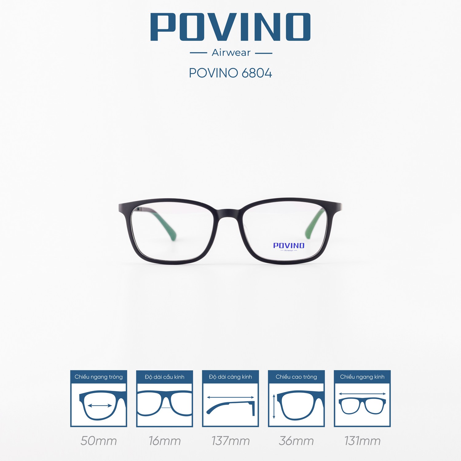 Gọng kính POVINO PO6804