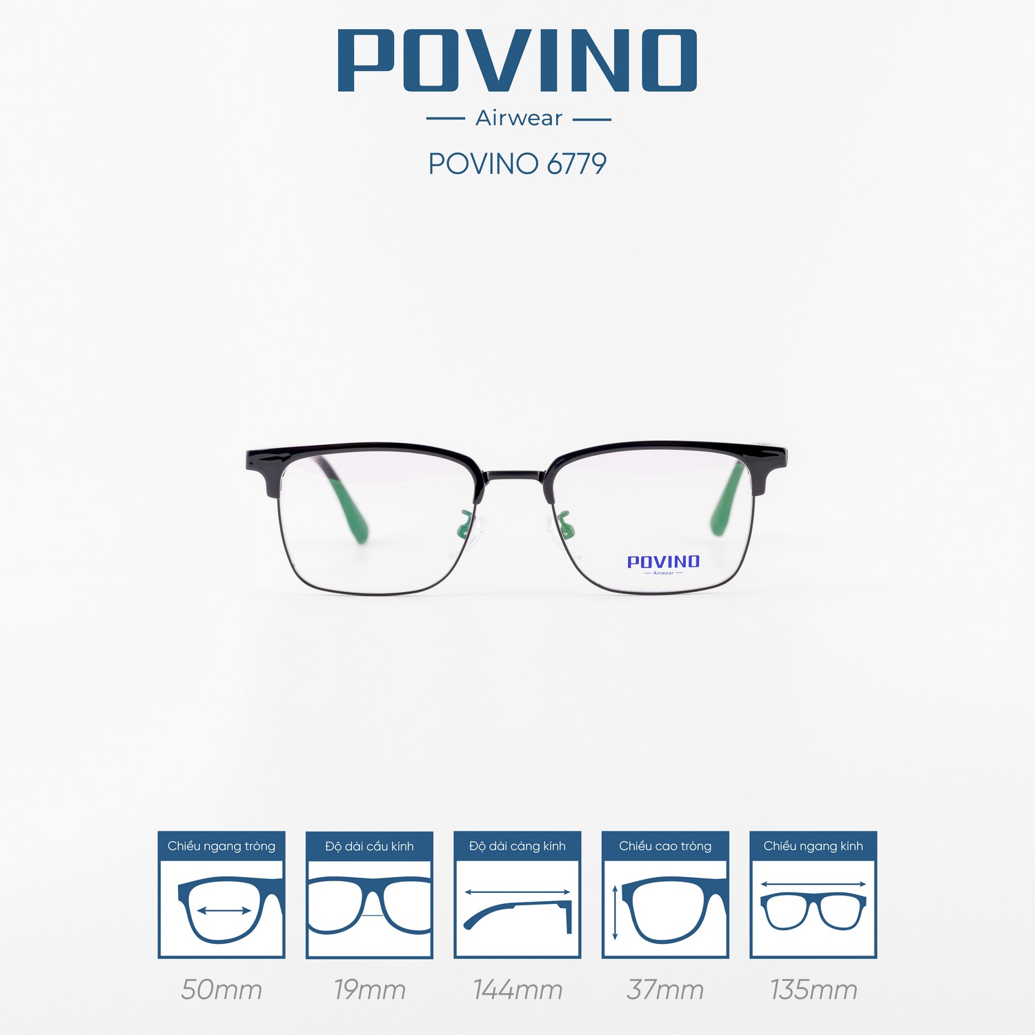 Gọng kính POVINO PO6779