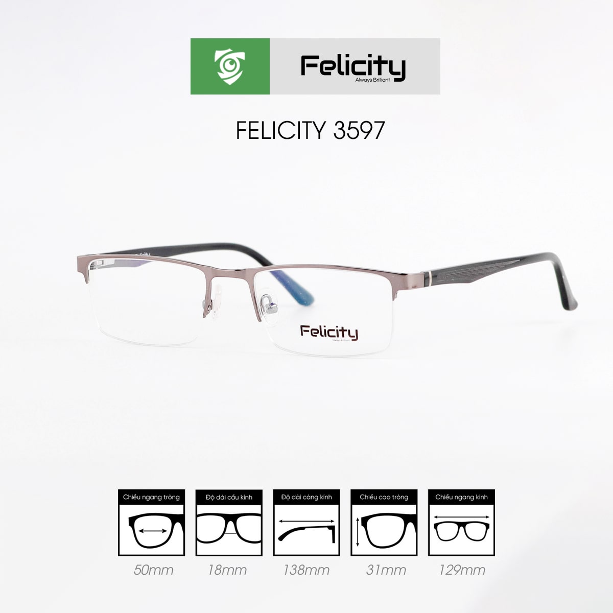 Gọng kính FELICITY 3597 - Ảnh 4