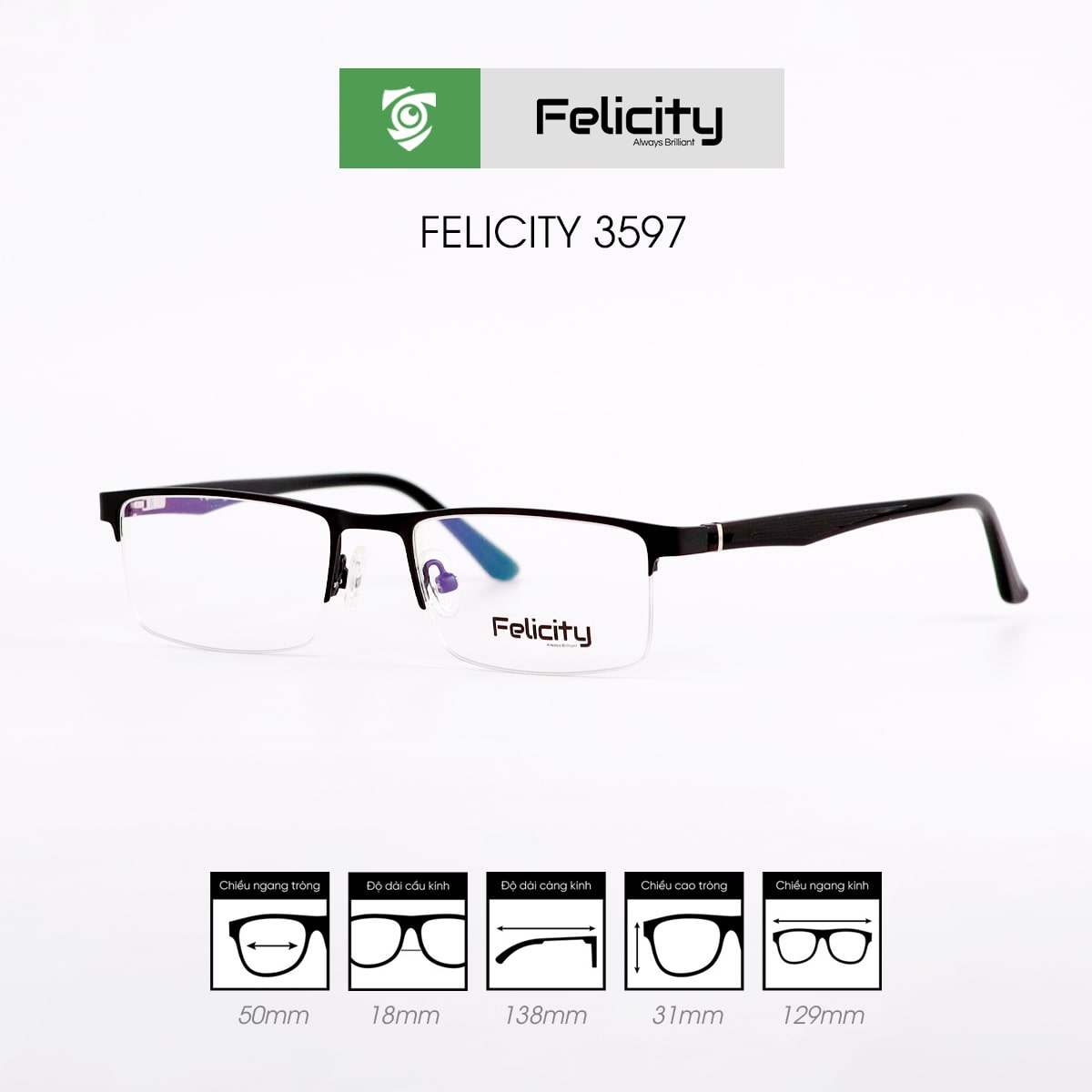 Gọng kính FELICITY 3597 - Ảnh 2