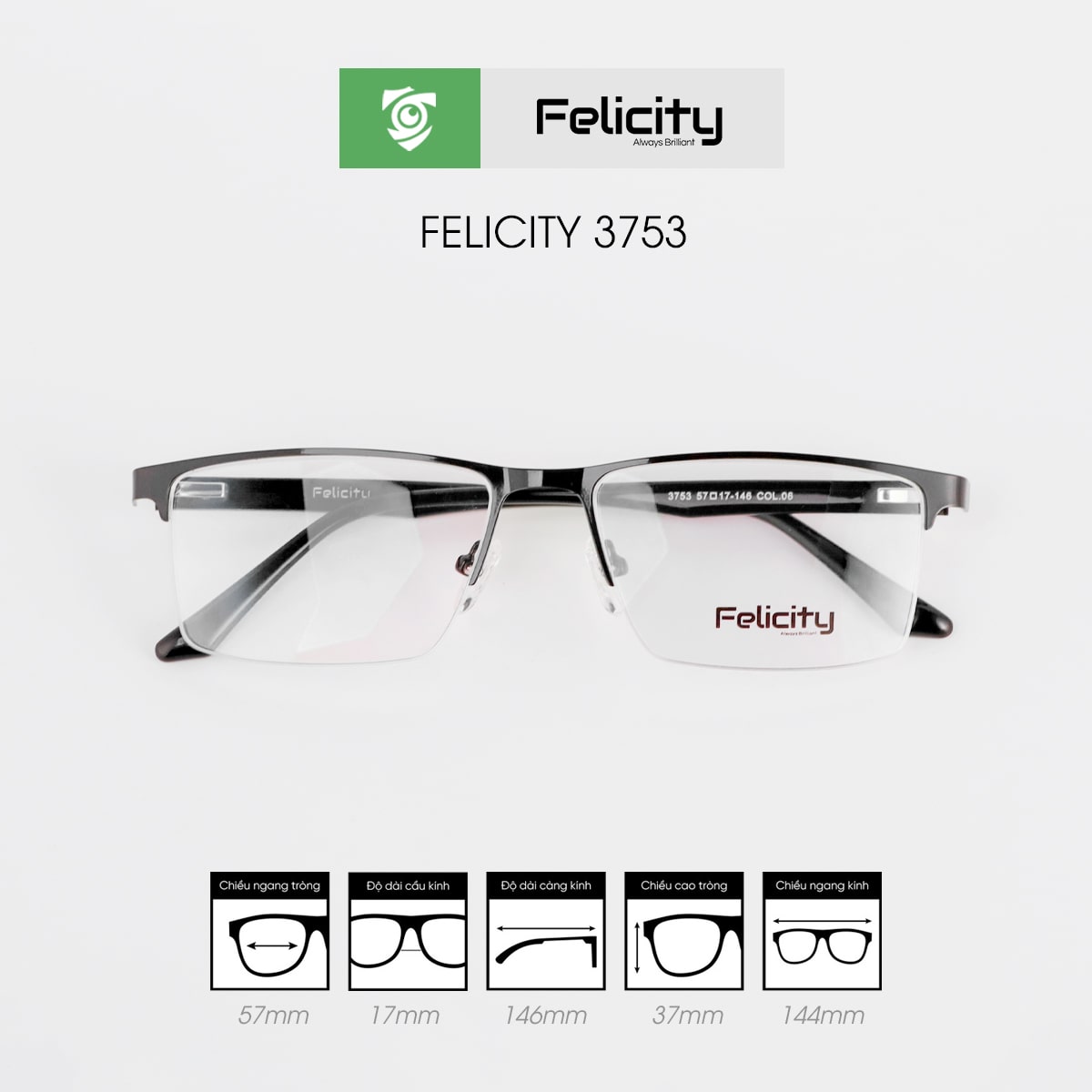 Gọng kính FELICITY 3753 - Ảnh 2