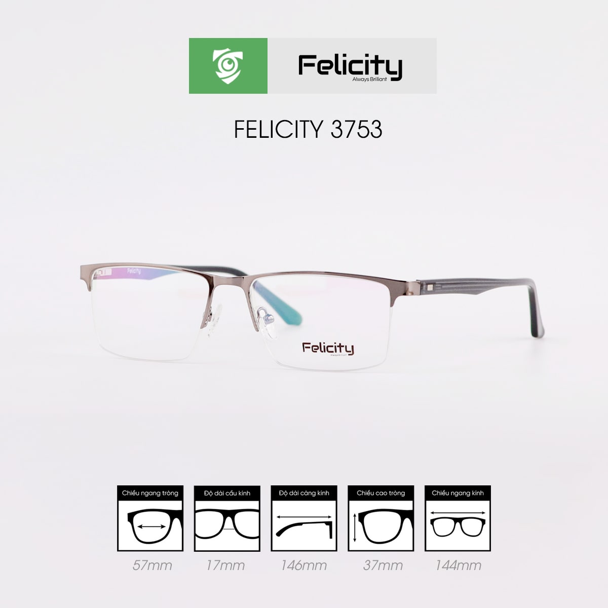 Gọng kính FELICITY 3753 - Ảnh 3