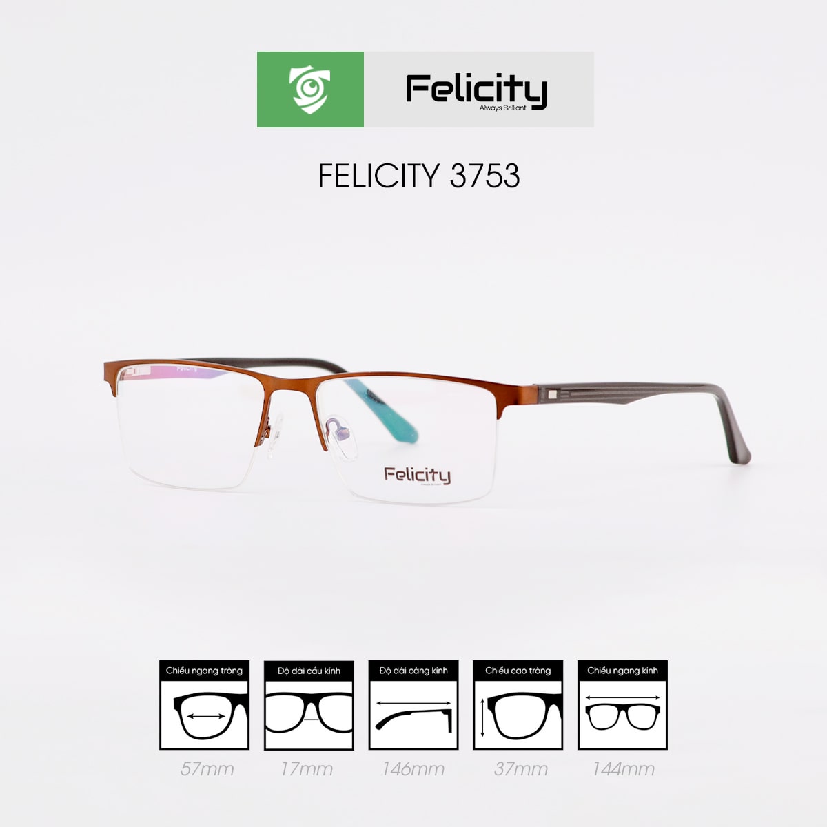 Gọng kính FELICITY 3753 - Ảnh 5