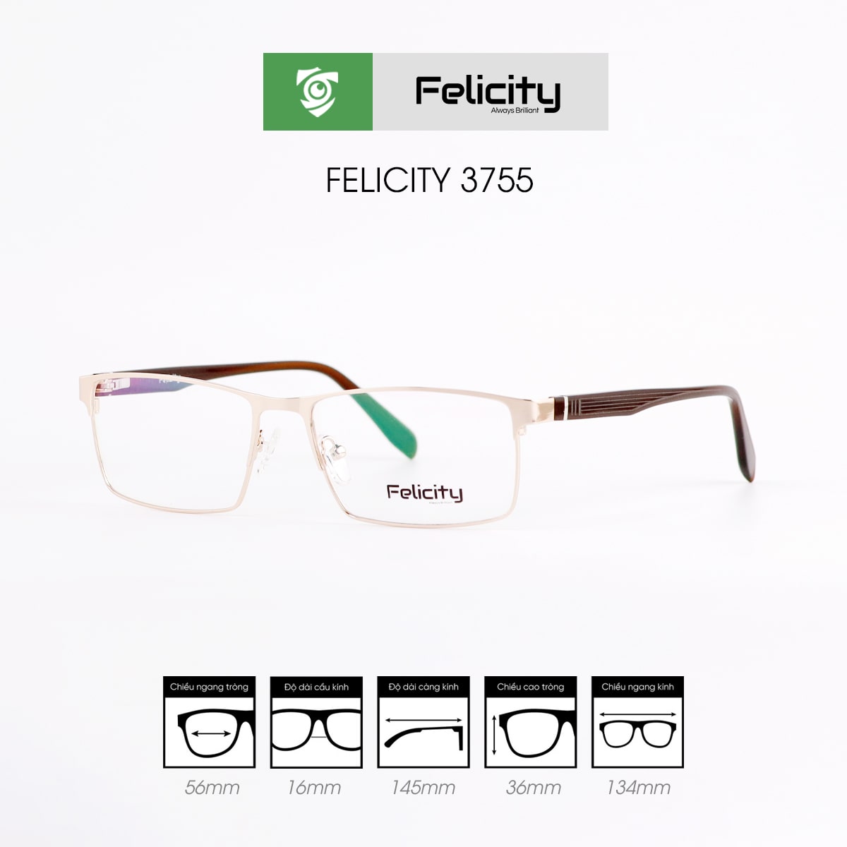 Gọng kính FELICITY 3755 - Ảnh 3