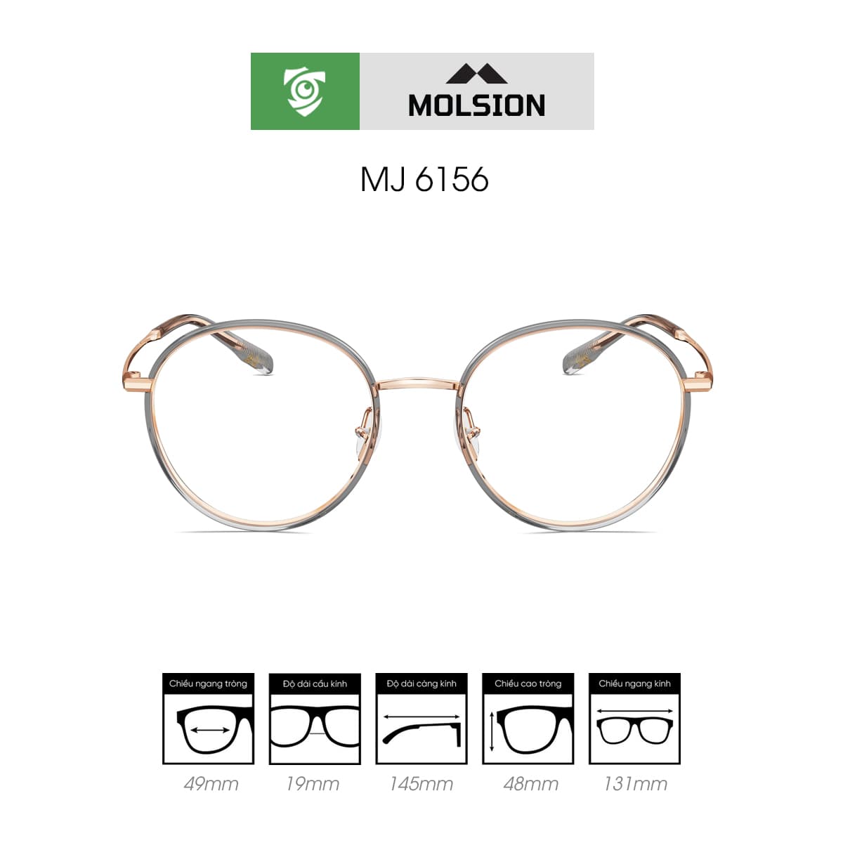 Gọng kính MOLSION MJ6156