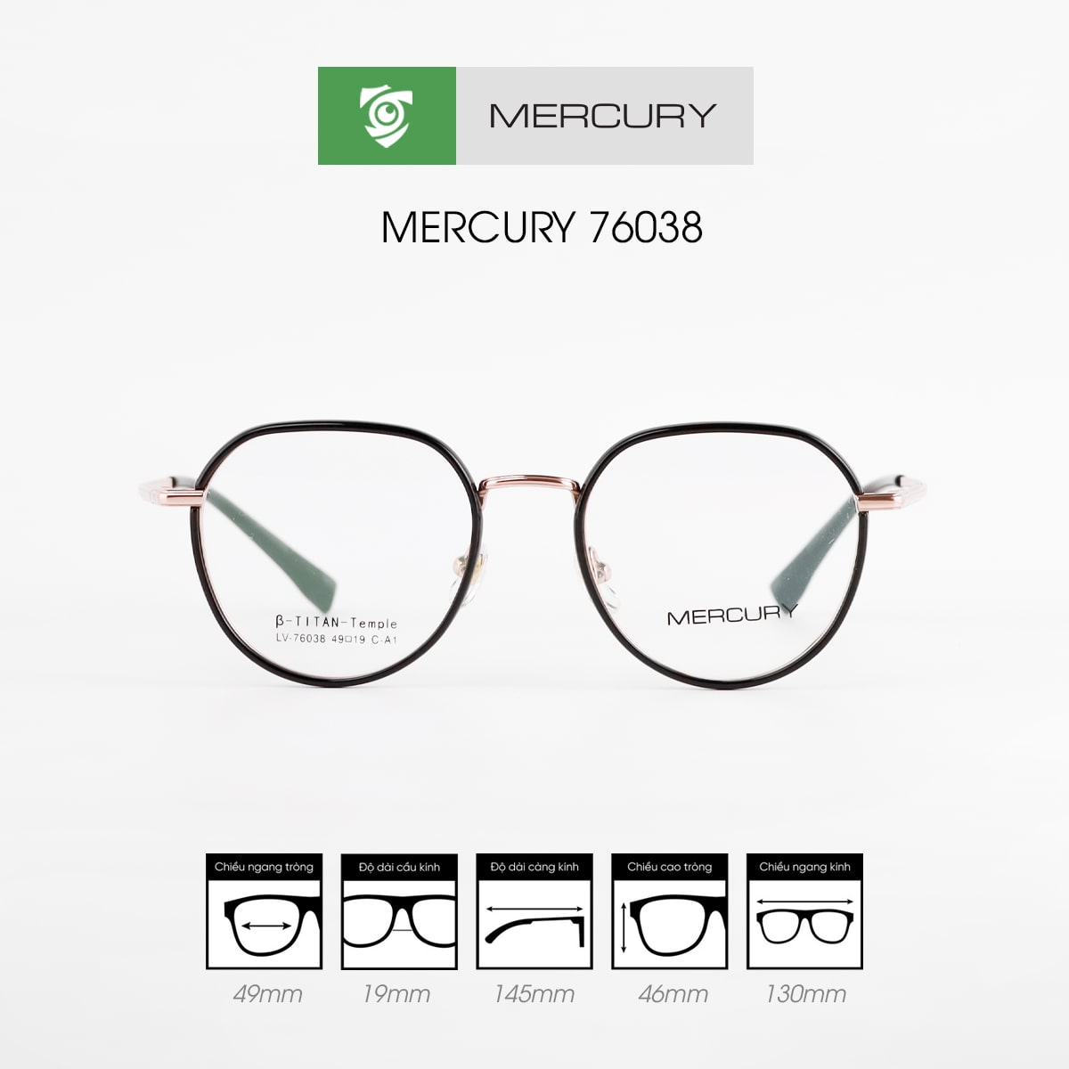 Gọng kính MERCURY 76038