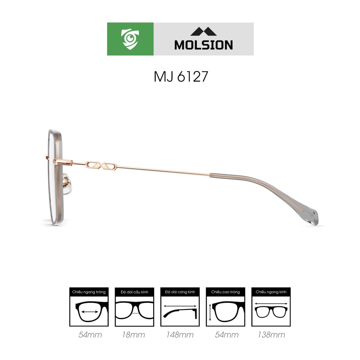 Gọng kính MOLSION MJ6127 - Ảnh 4
