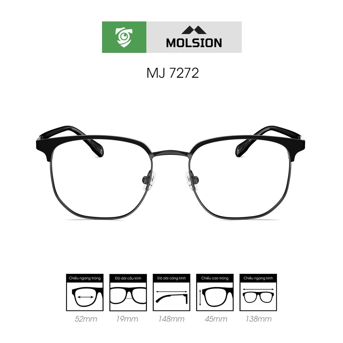 Gọng kính MOLSION MJ7272