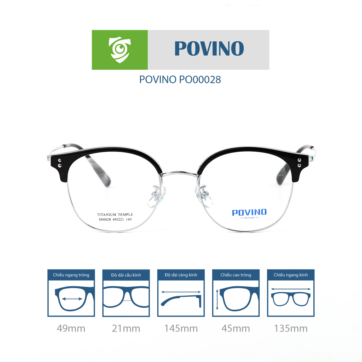 Gọng kính POVINO PO00028