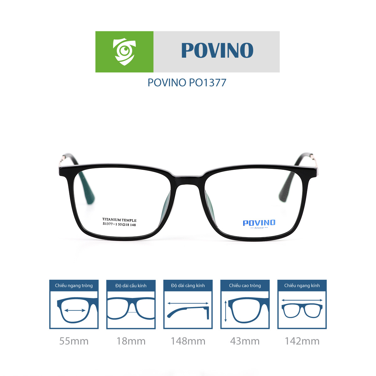 Gọng kính POVINO PO1377