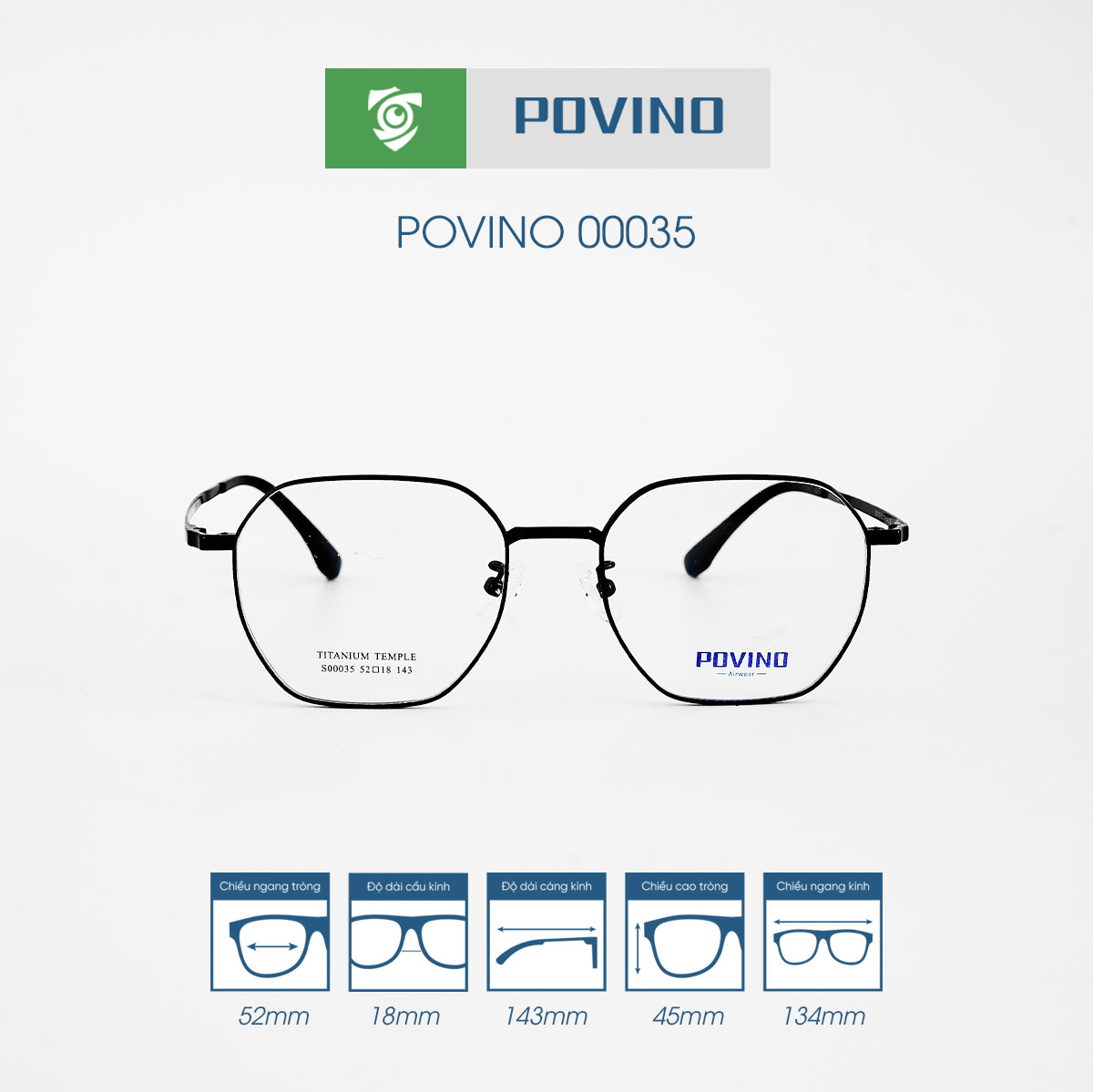Gọng kính POVINO PO00035