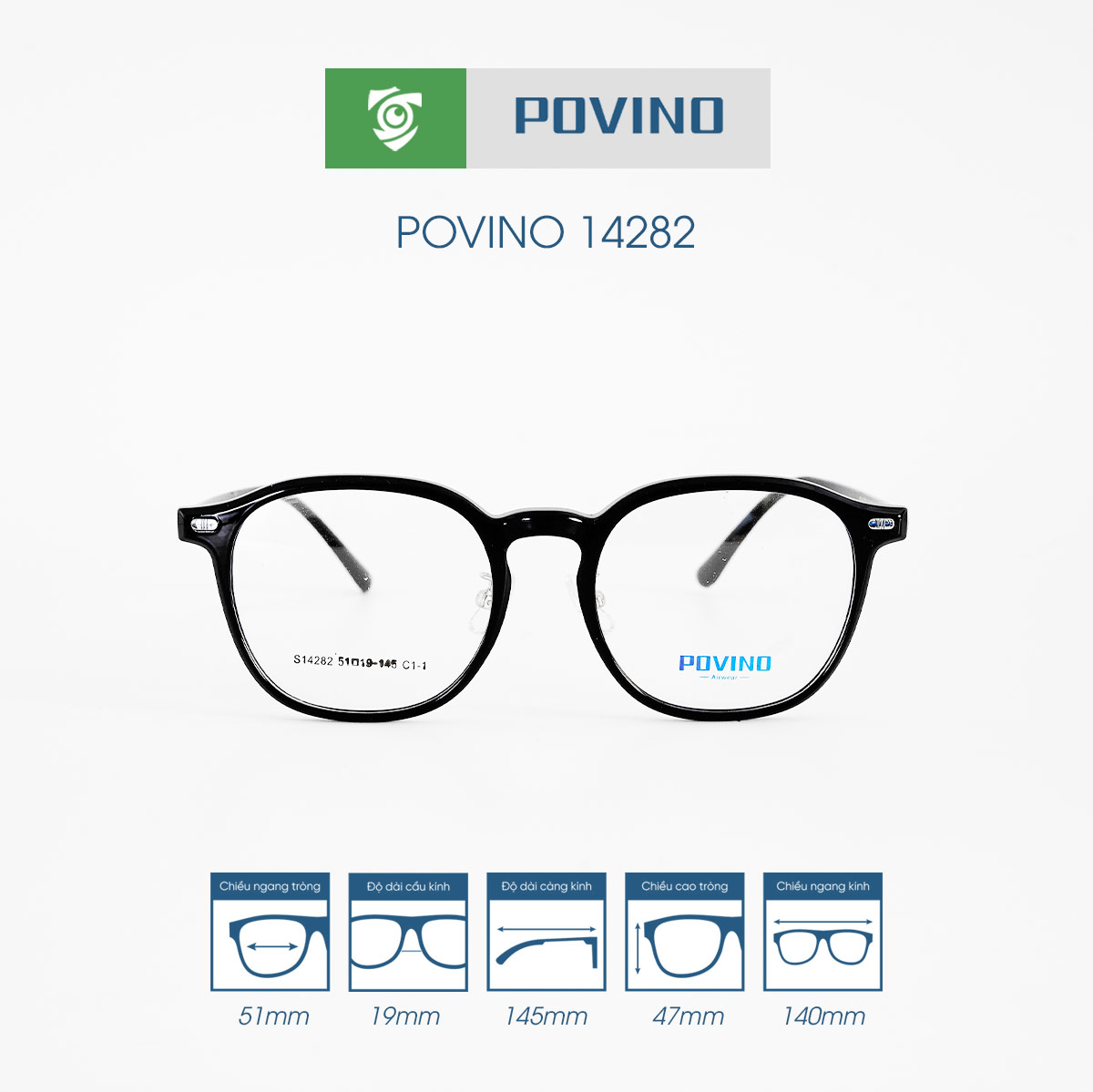 Gọng kính POVINO PO14282