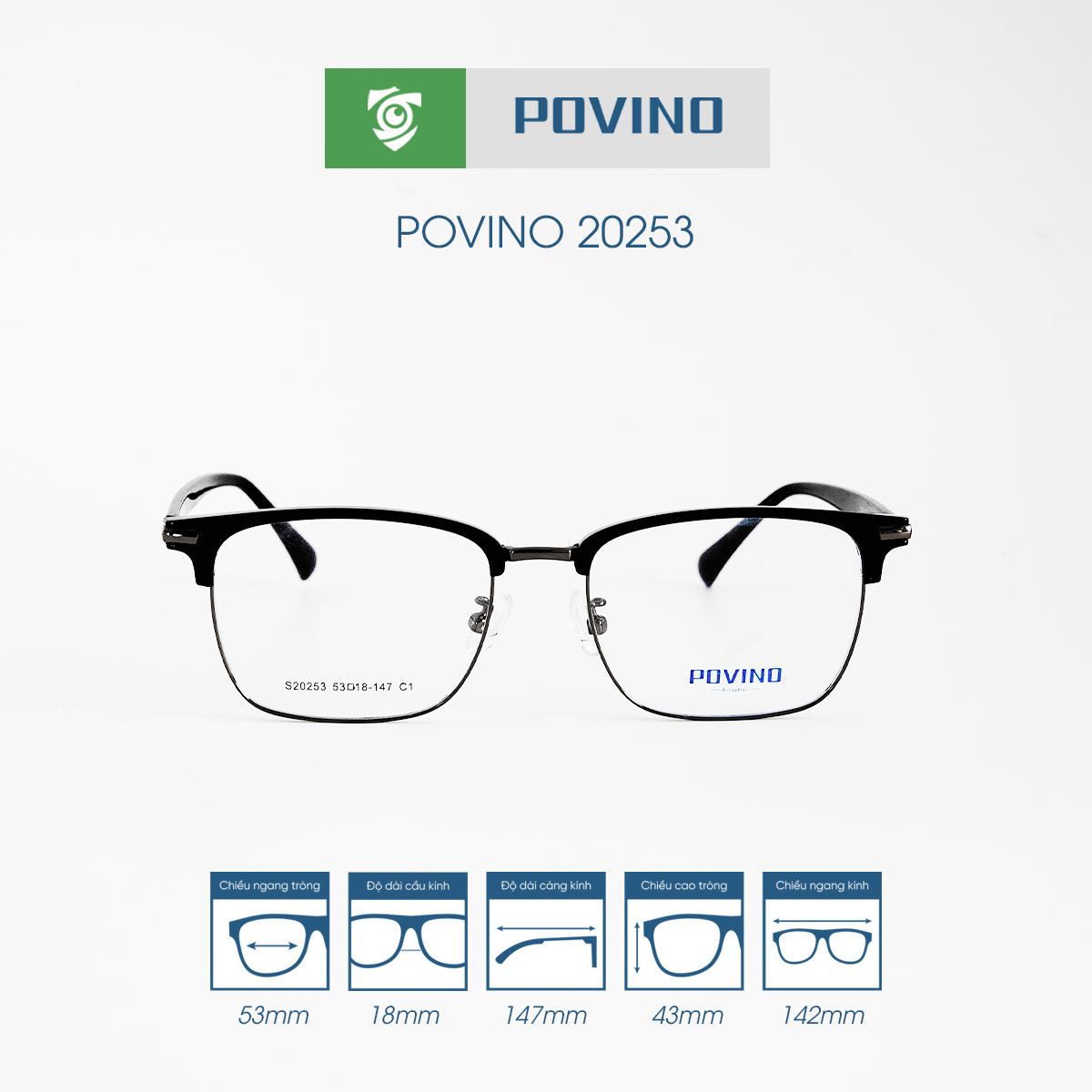 Gọng kính POVINO PO20253