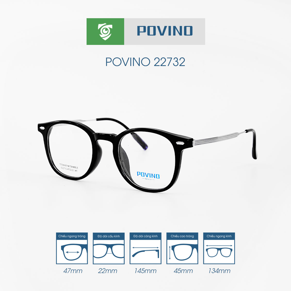 Gọng kính POVINO PO22732 - Ảnh 6