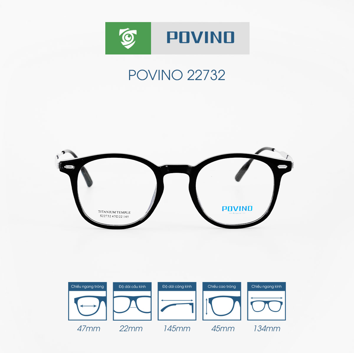 Gọng kính POVINO PO22732