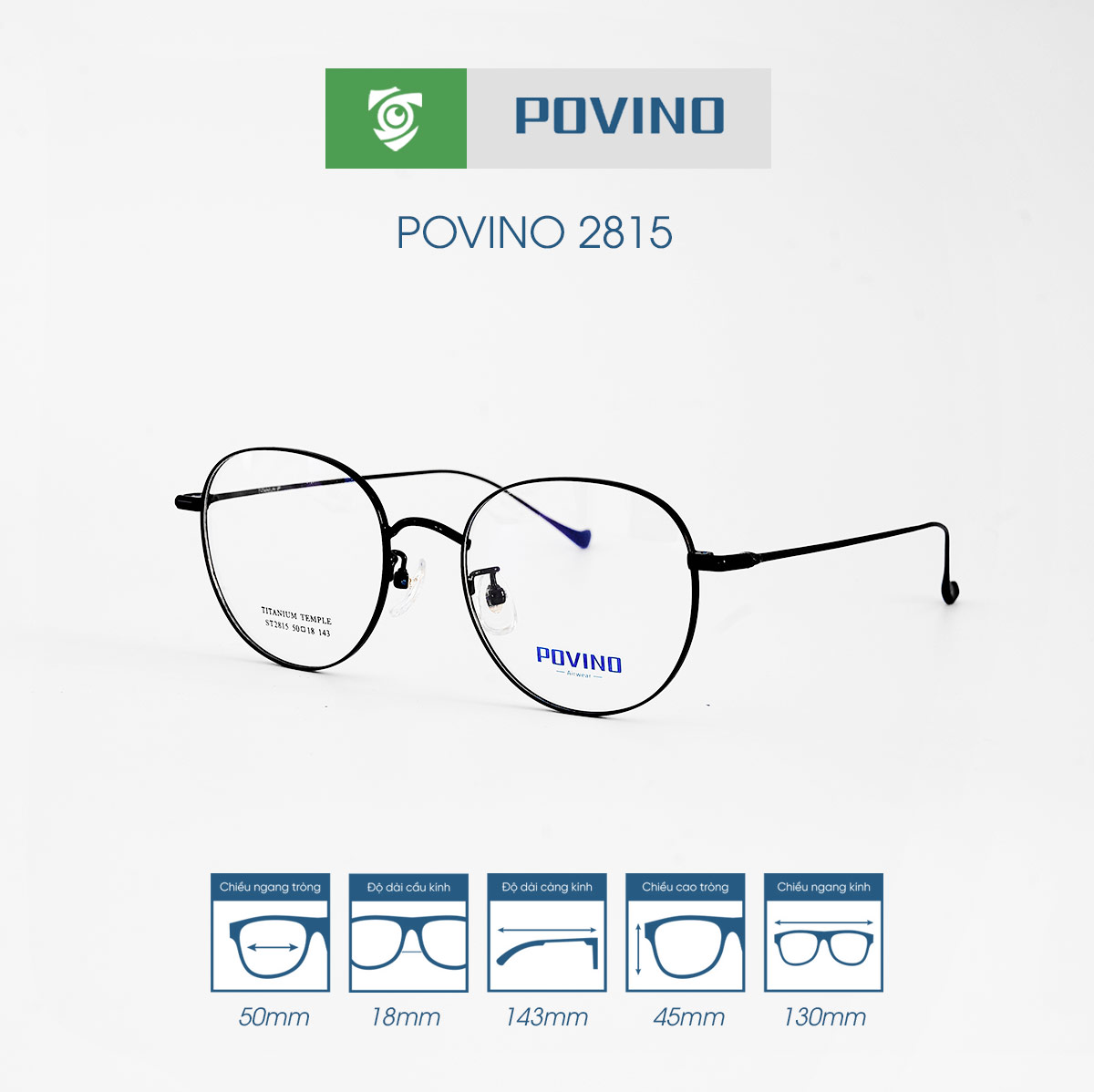 Gọng kính POVINO PO2815 - Ảnh 6