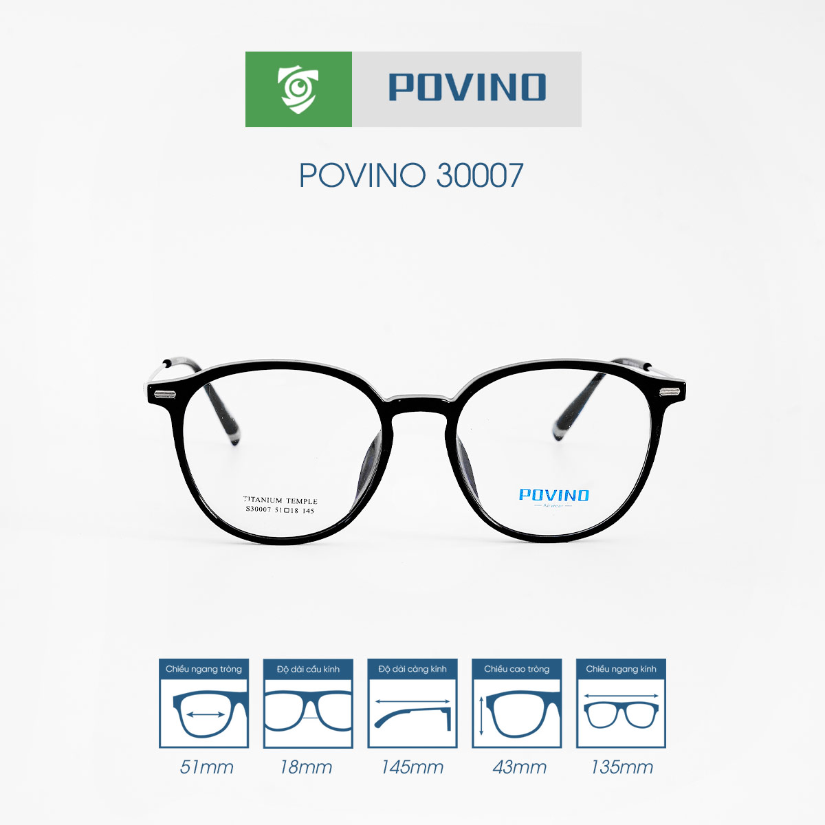 Gọng kính POVINO PO30007