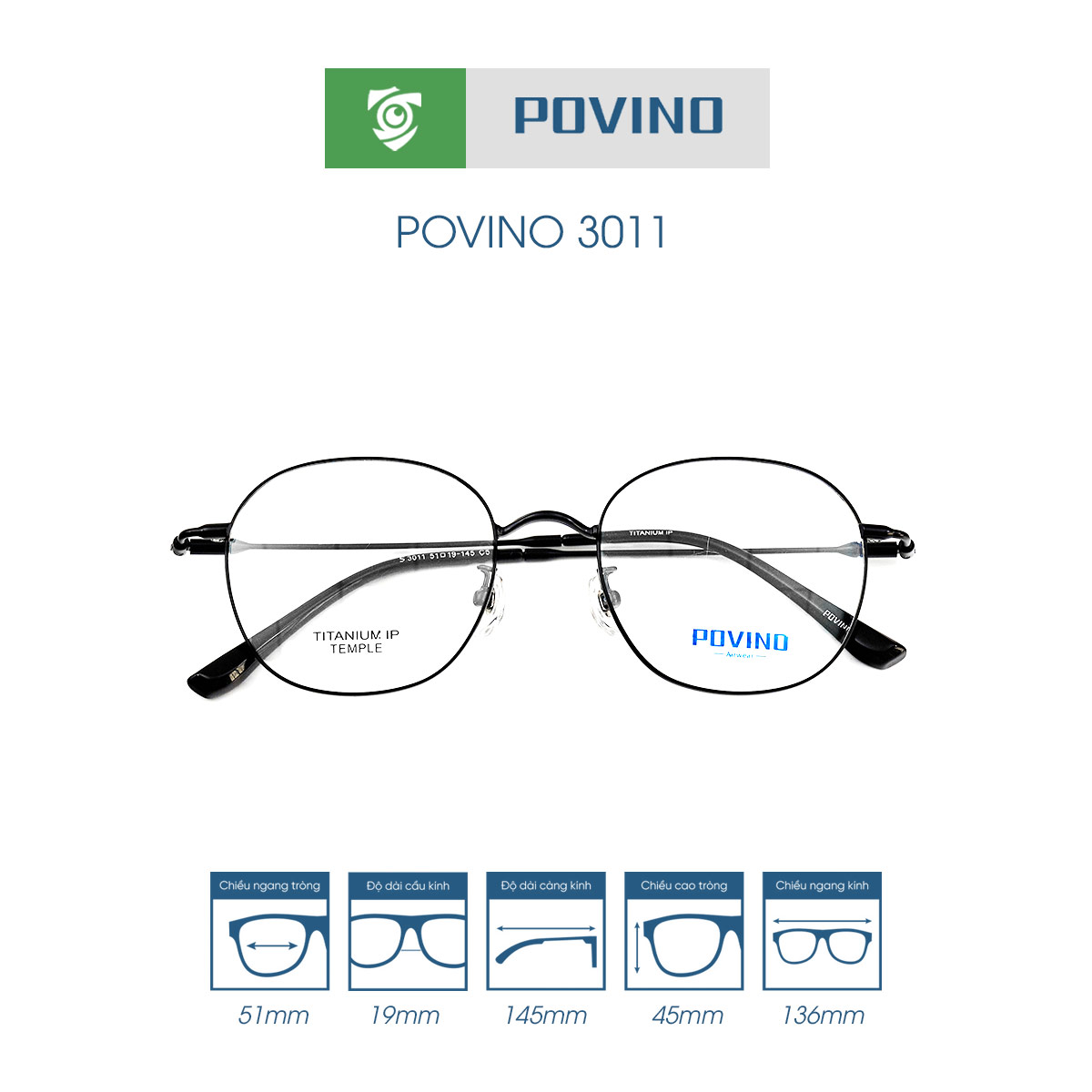 Gọng kính POVINO PO3011 - Ảnh 8
