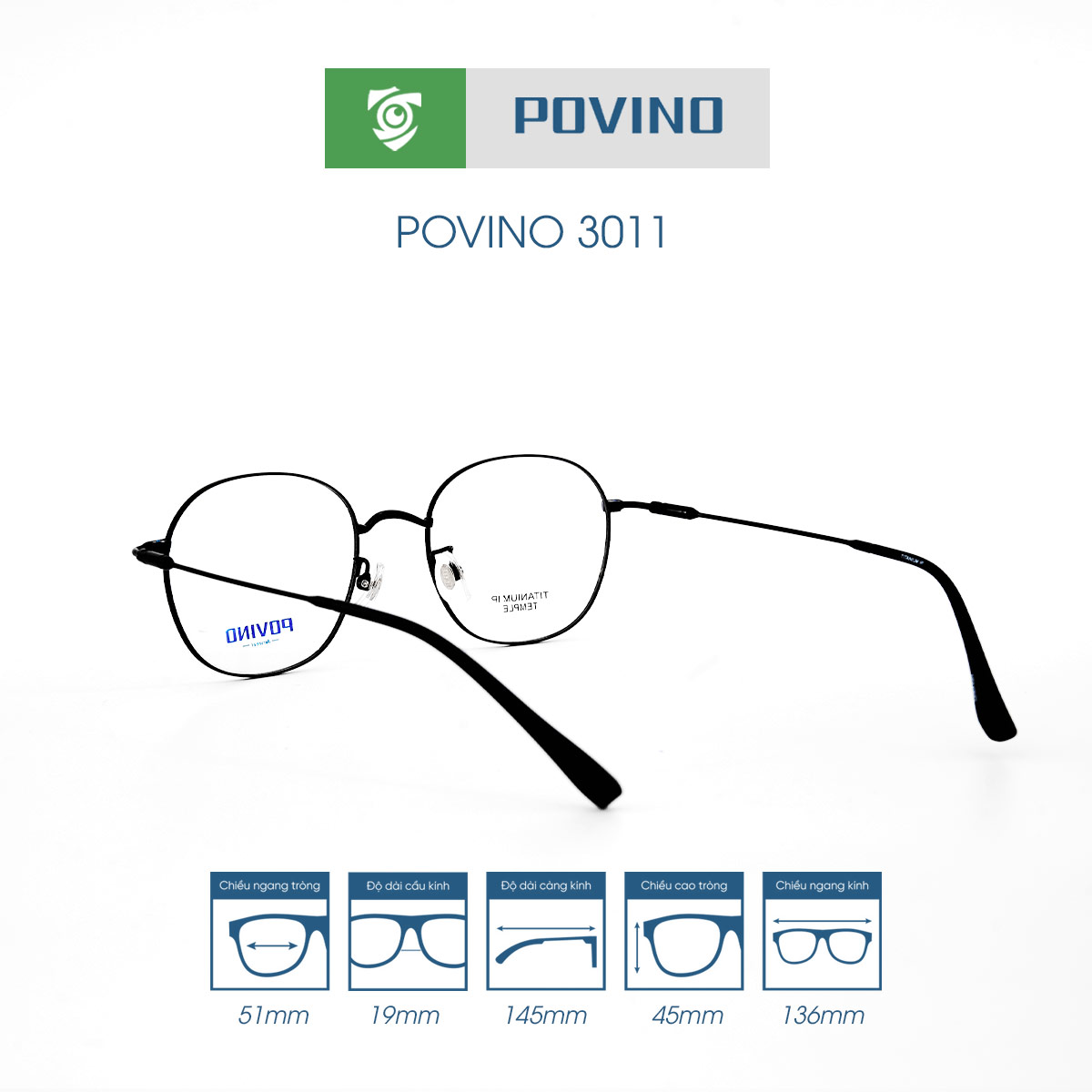 Gọng kính POVINO PO3011 - Ảnh 7