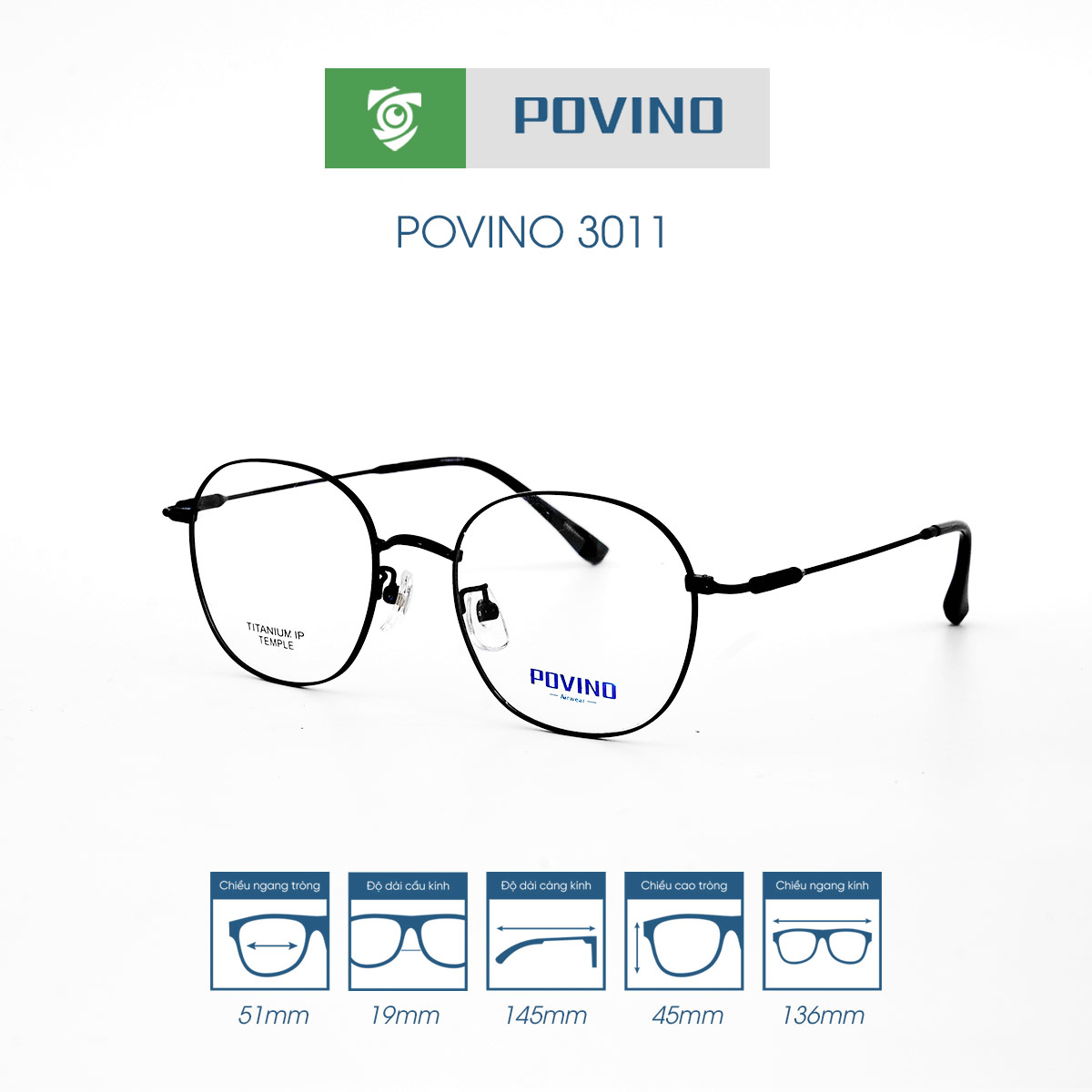 Gọng kính POVINO PO3011 - Ảnh 6