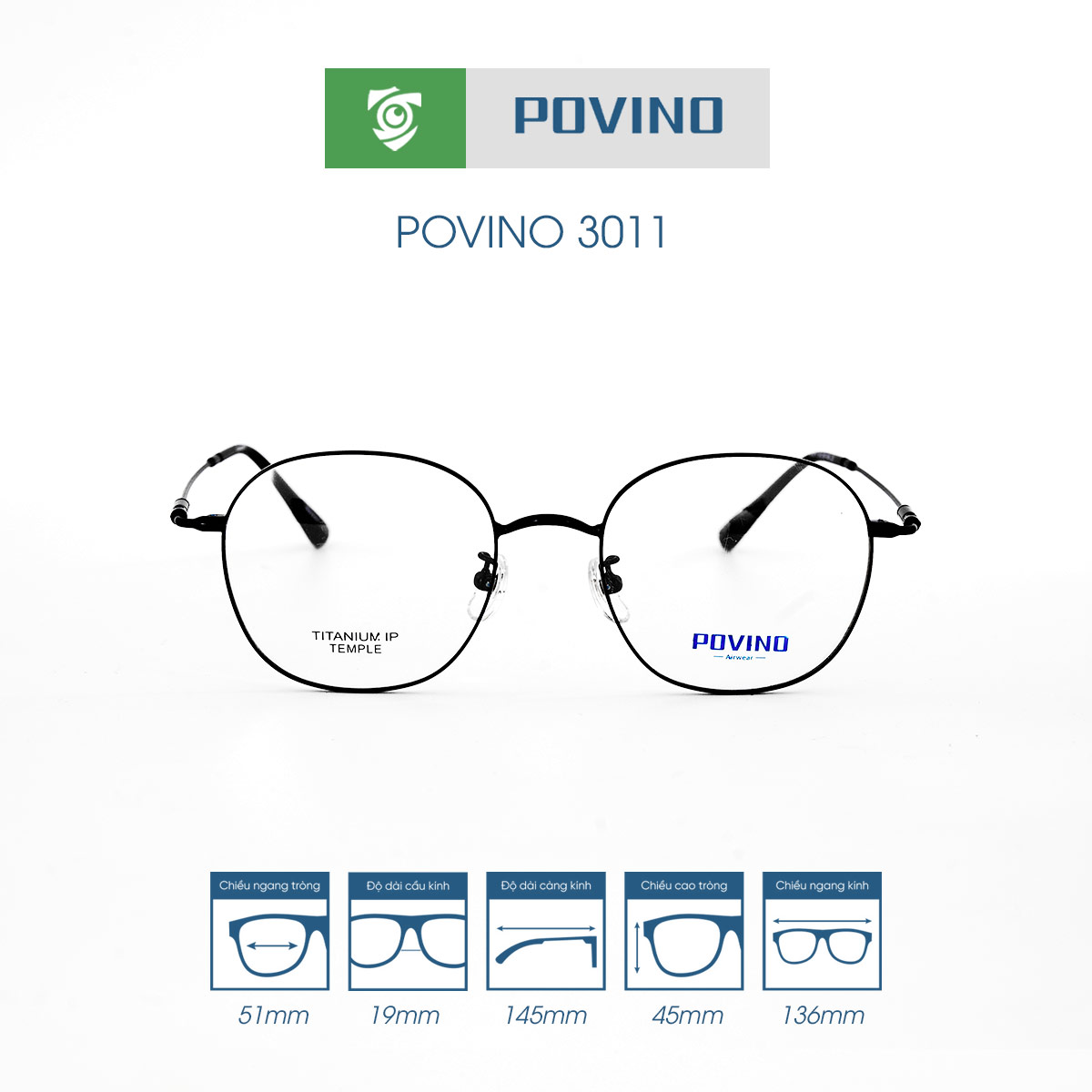 Gọng kính POVINO PO3011