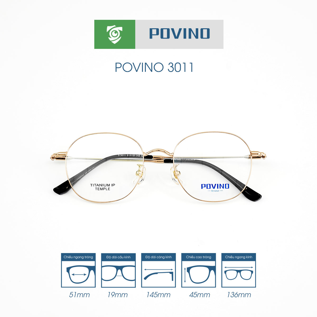 Gọng kính POVINO PO3011 - Ảnh 10