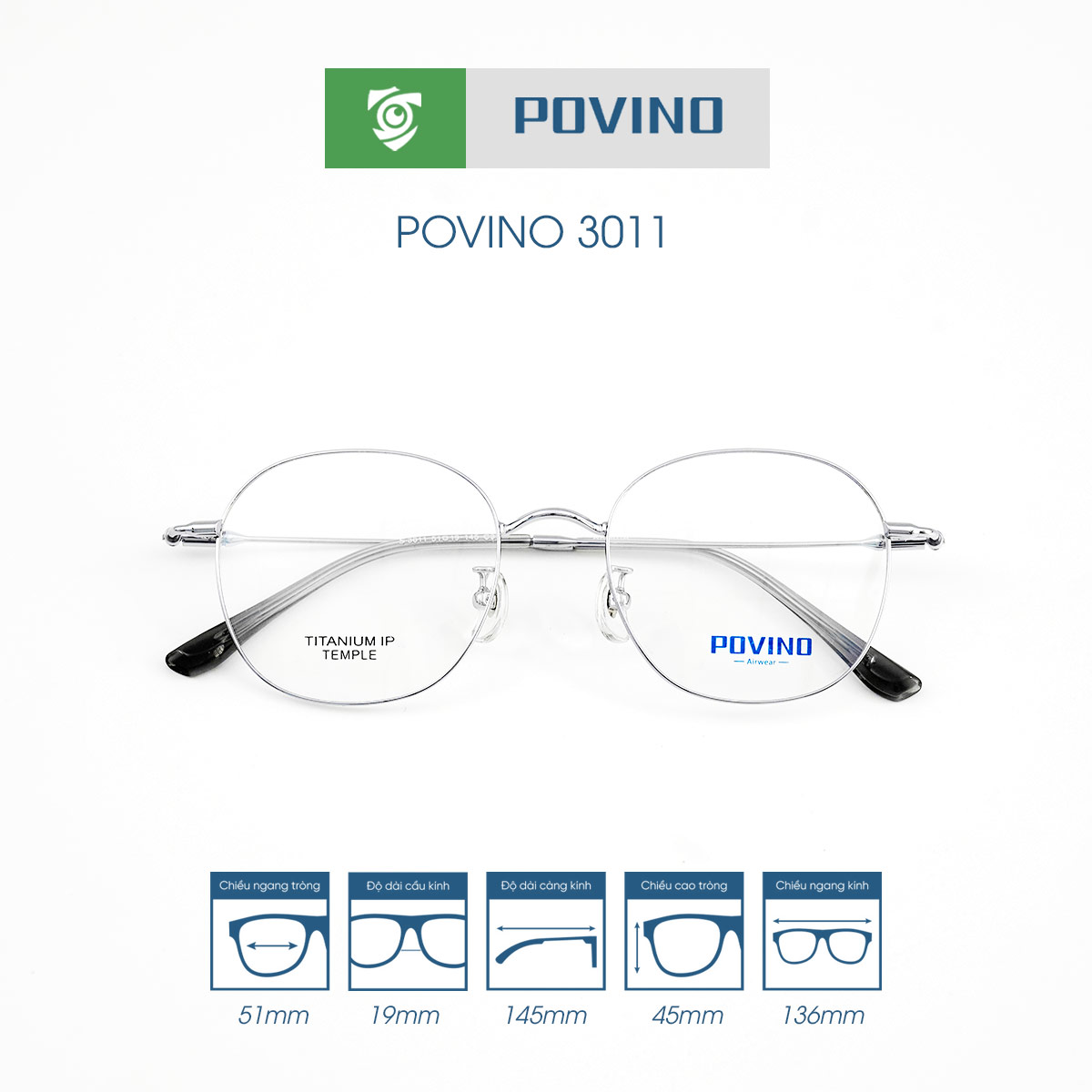 Gọng kính POVINO PO3011 - Ảnh 9