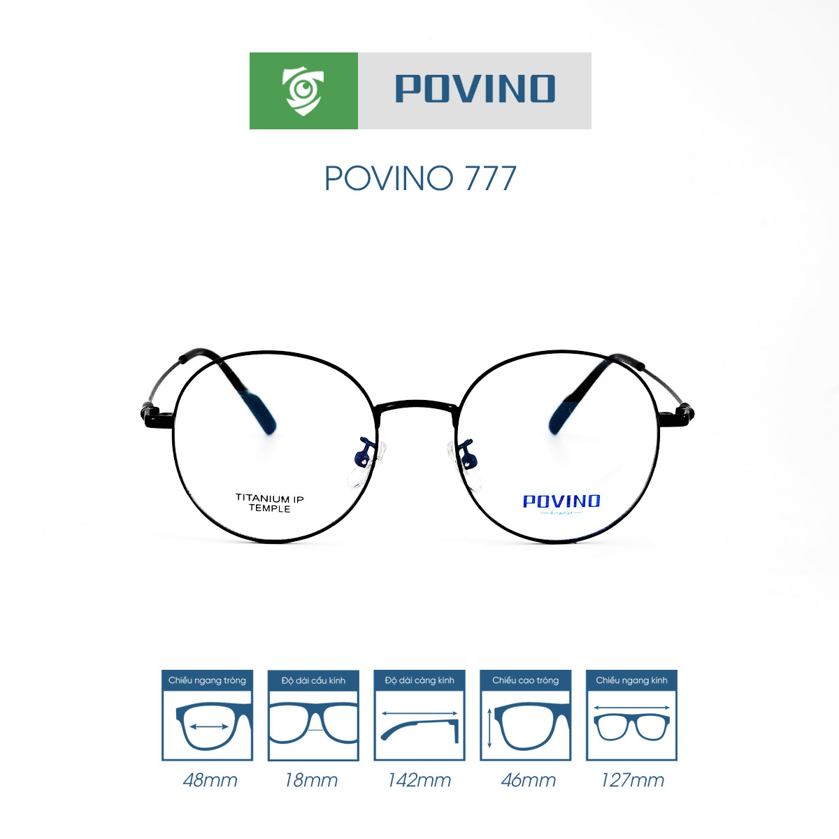 Gọng kính POVINO PO777