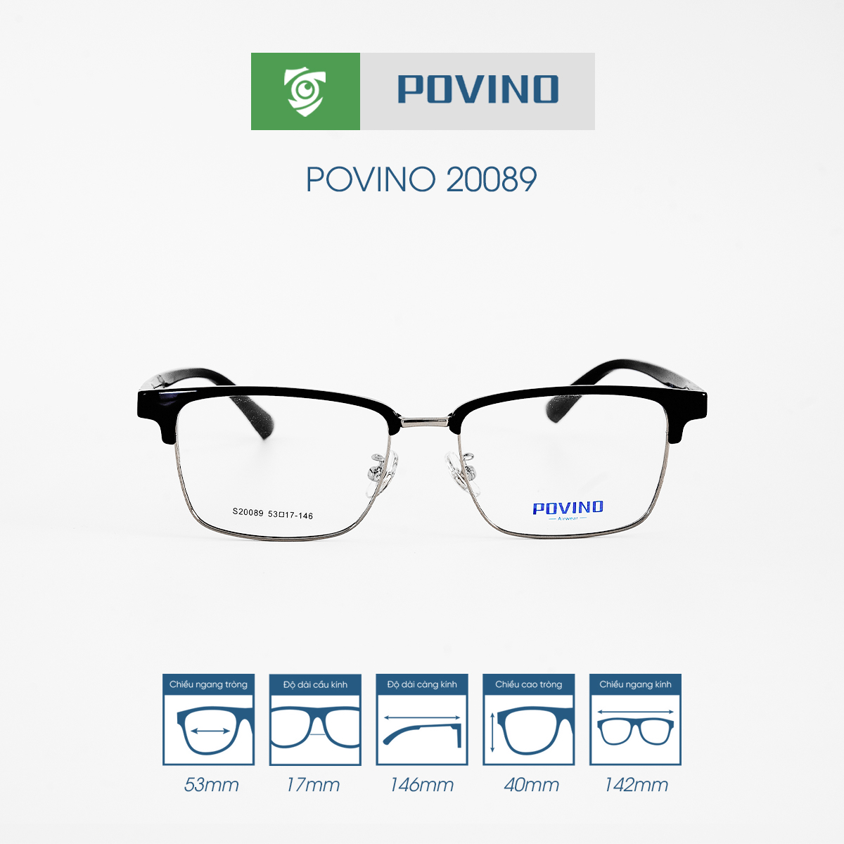 Gọng kính POVINO PO20089