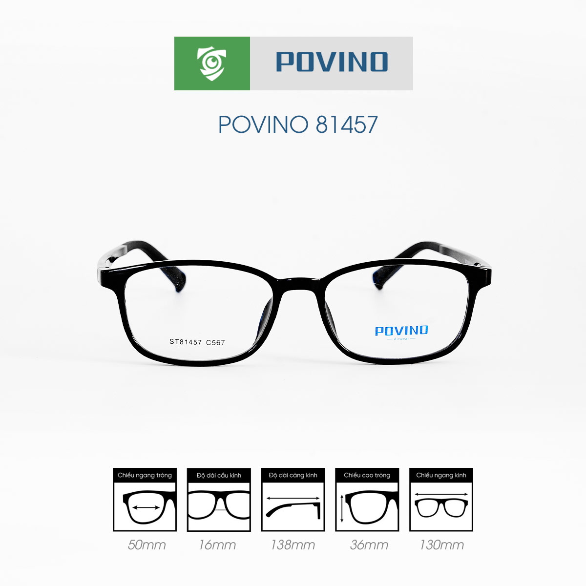 Gọng kính POVINO PO81457