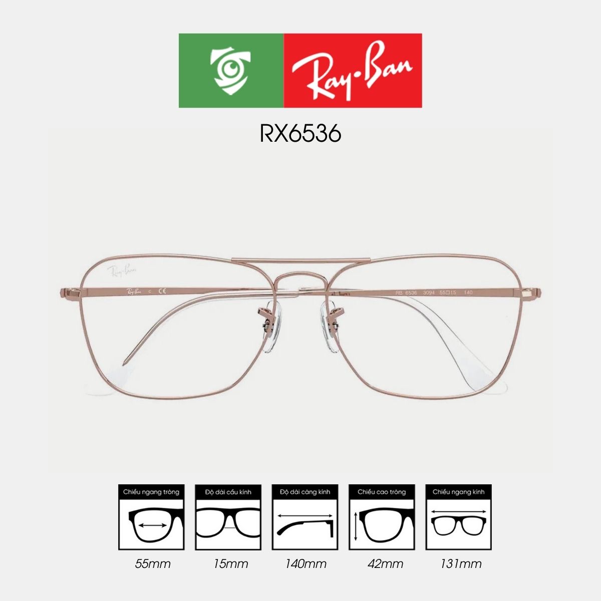 Gọng kính RAYBAN RX6536