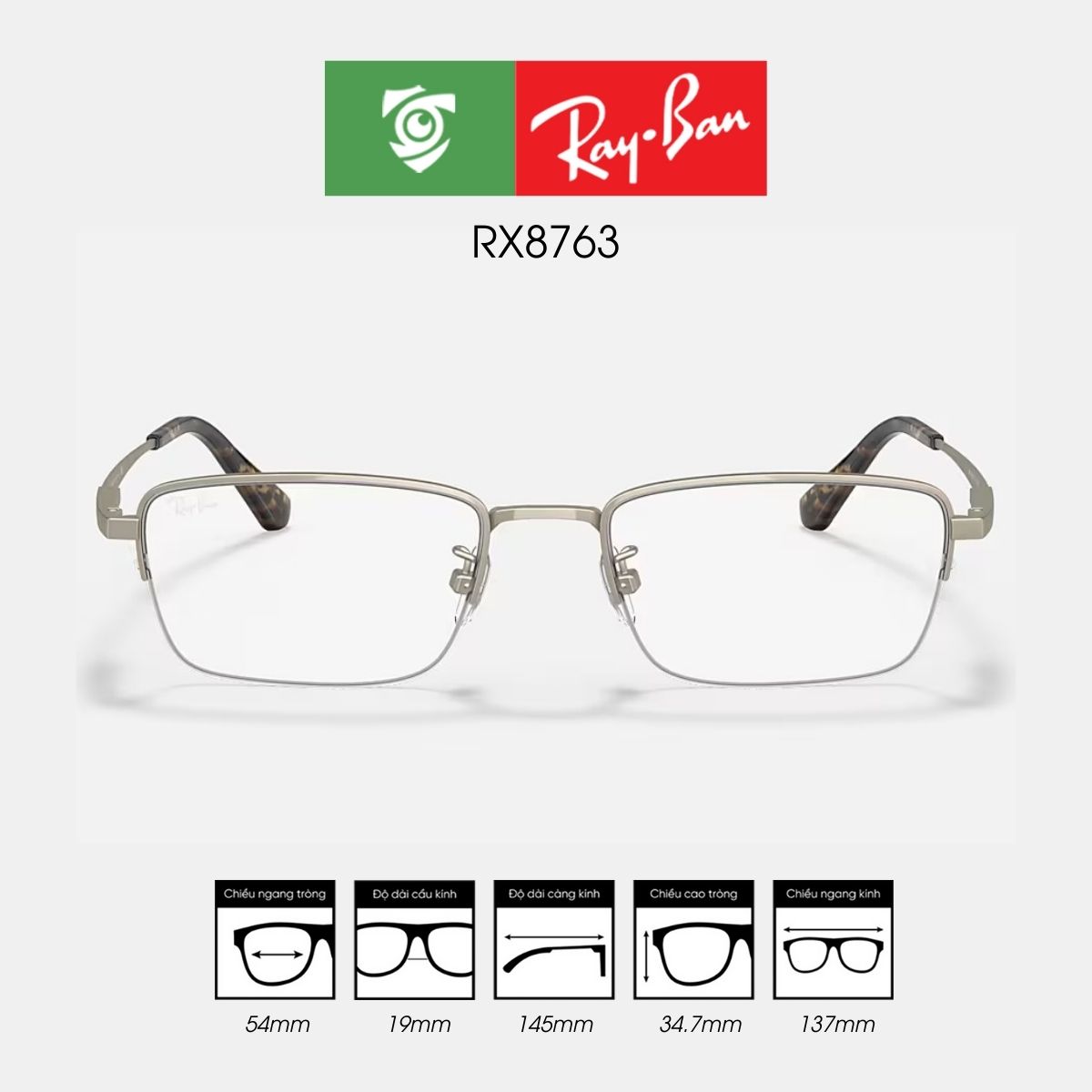 Gọng kính RAYBAN RX8763
