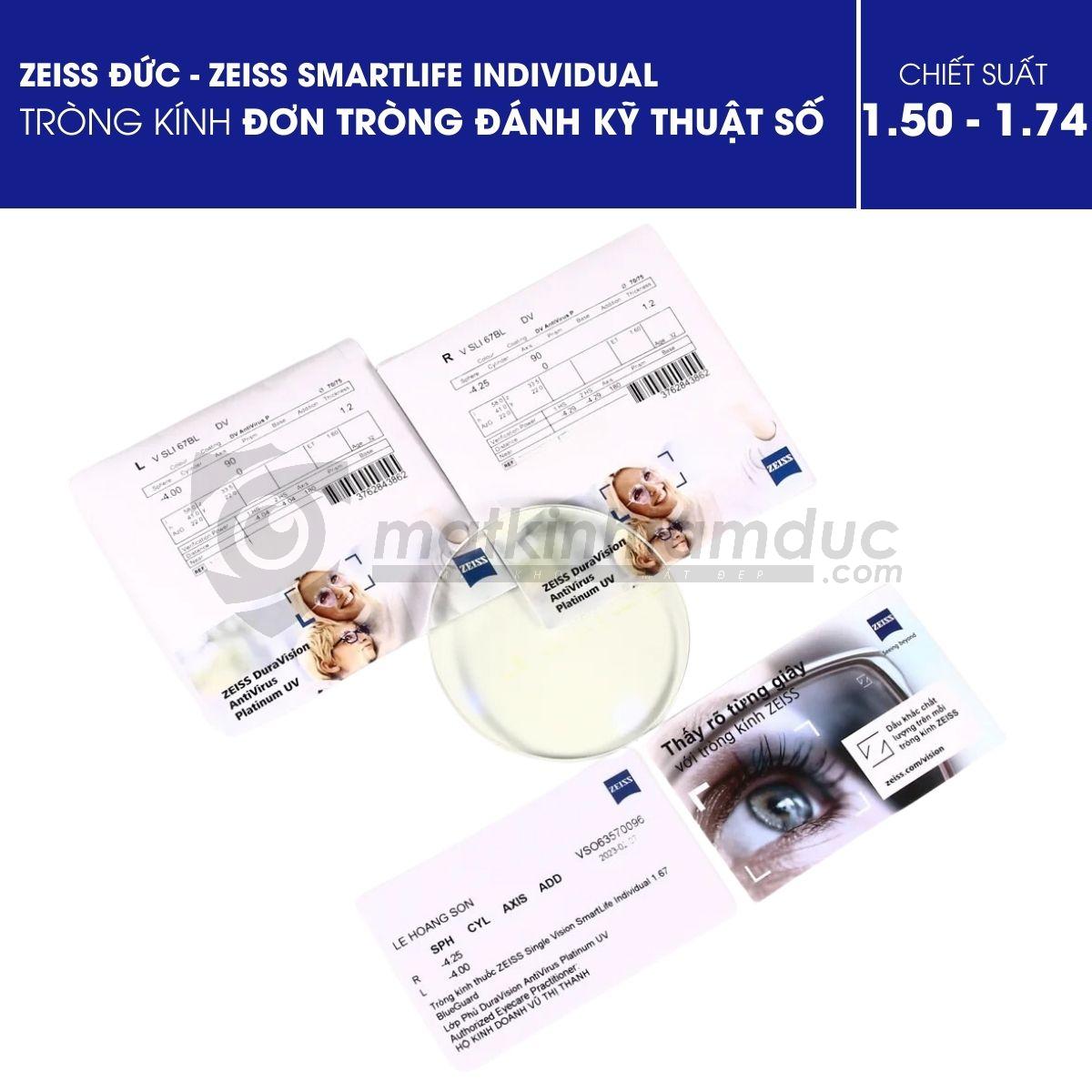 Tròng kính Đơn tròng ZEISS SmartLife Individual