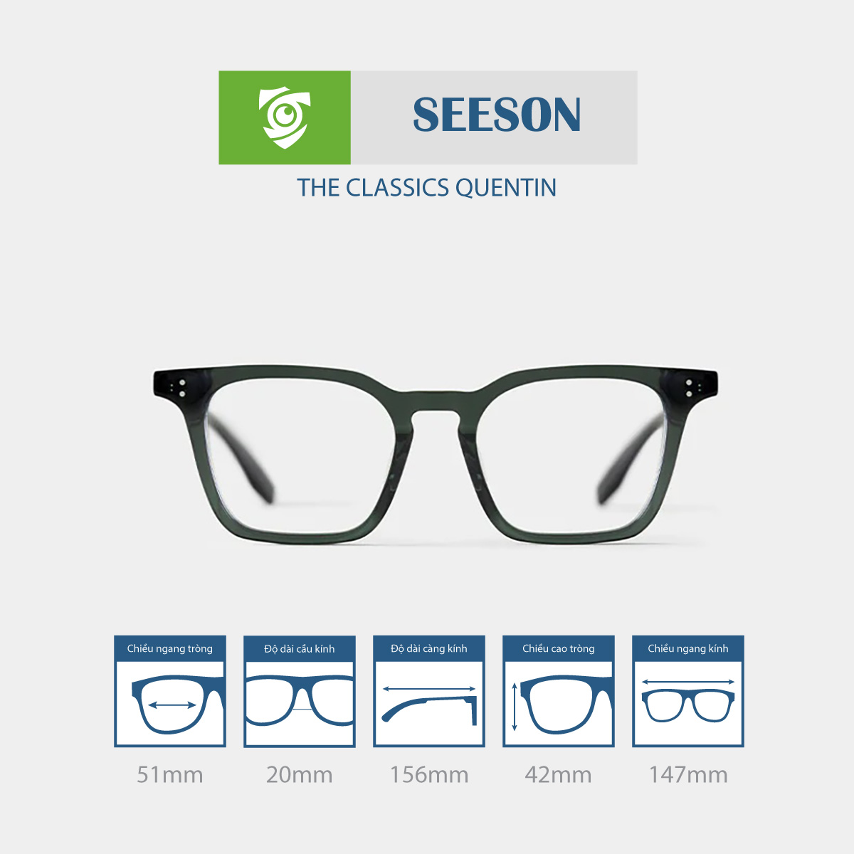 Gọng kính SEESON THE CLASSIC QUENTIN