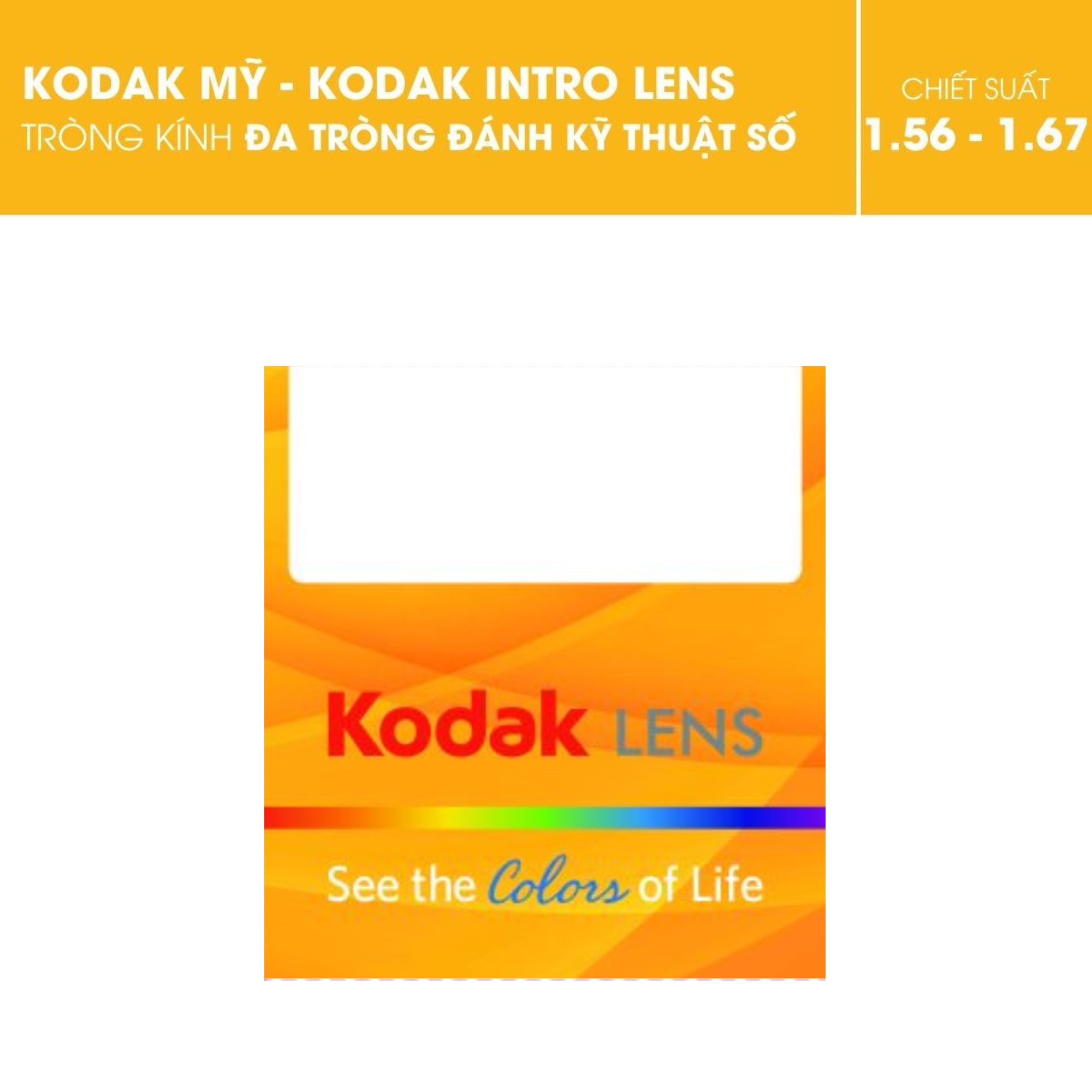 Tròng kính Kodak Intro Lens - Đa tròng đánh kỹ thuật số