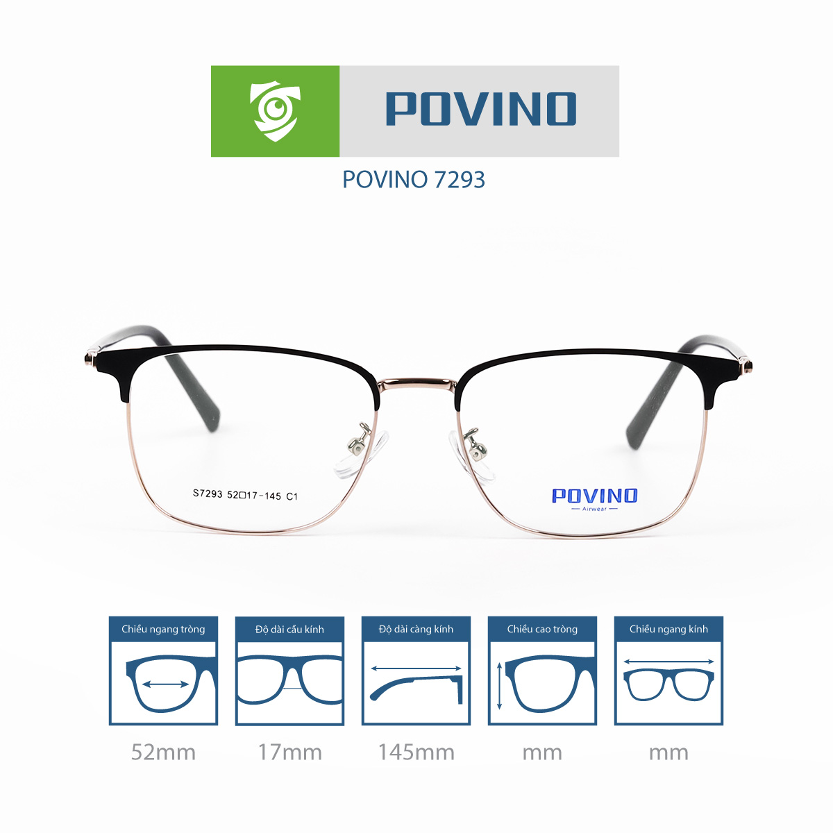 Gọng kính POVINO PO7293