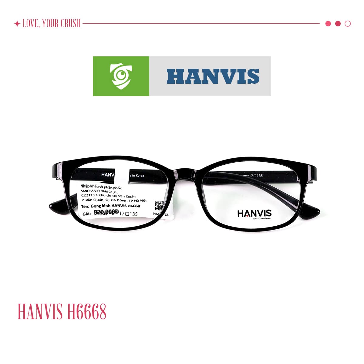 Gọng kính HANVIS H6668