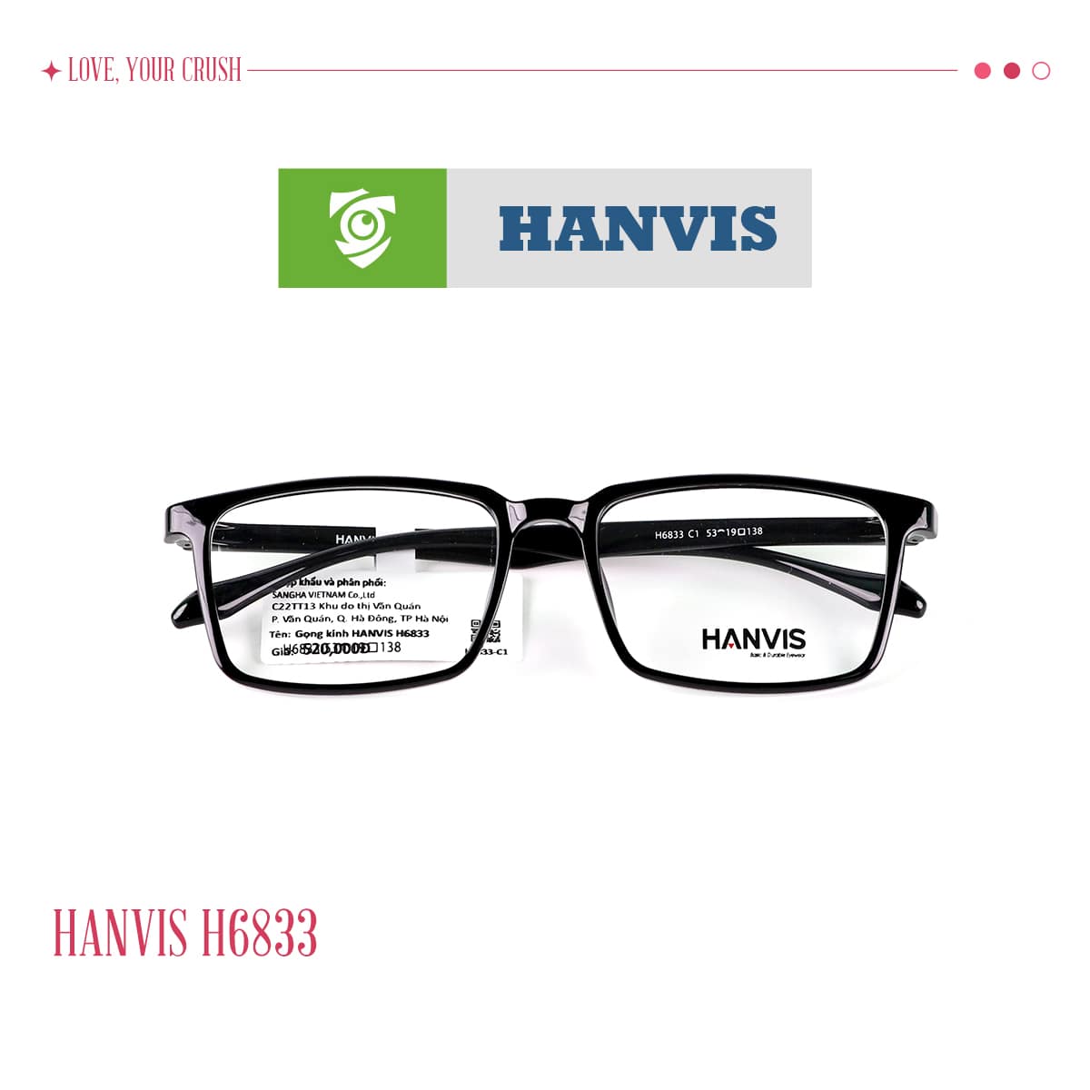 Gọng kính HANVIS H6833