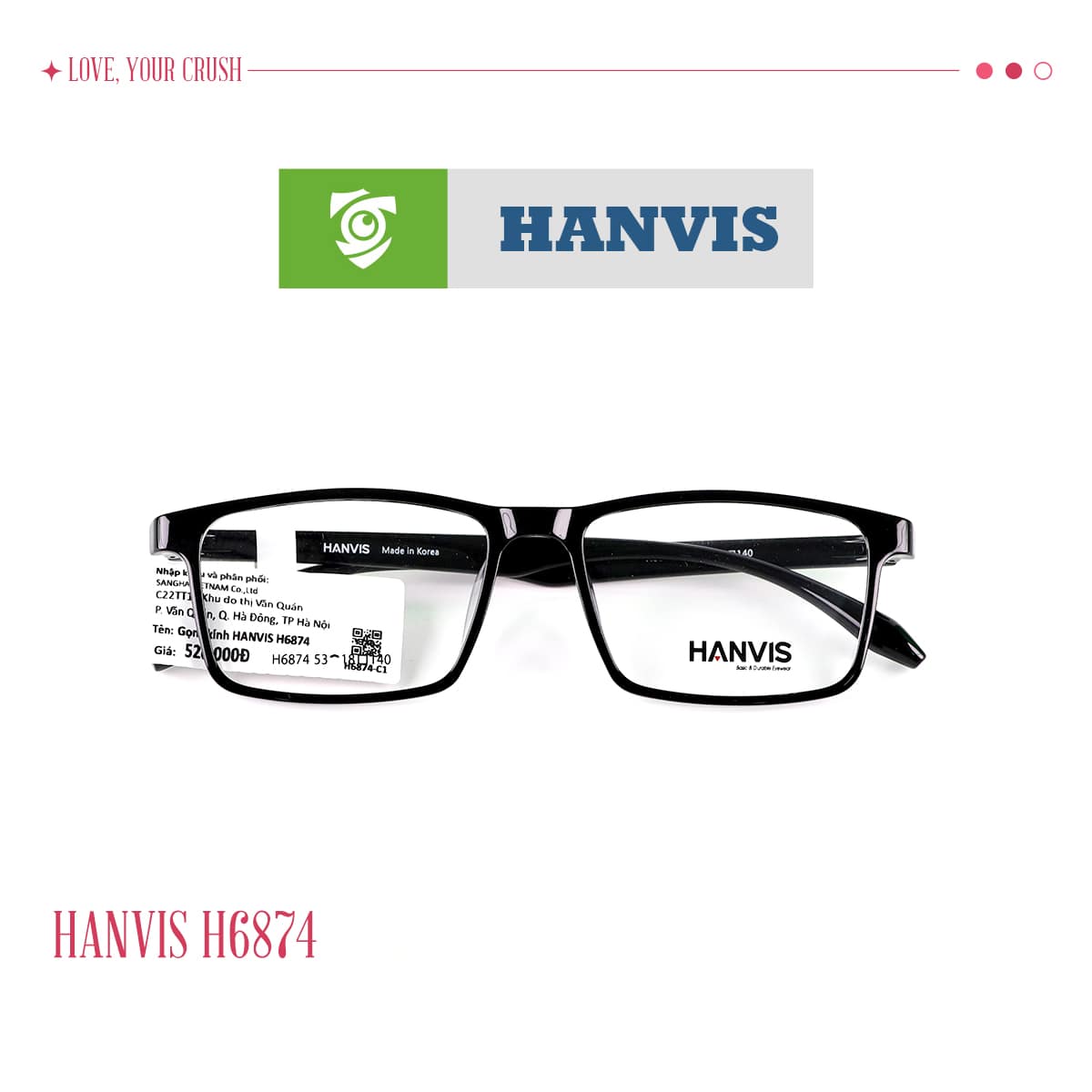 Gọng kính HANVIS H6874