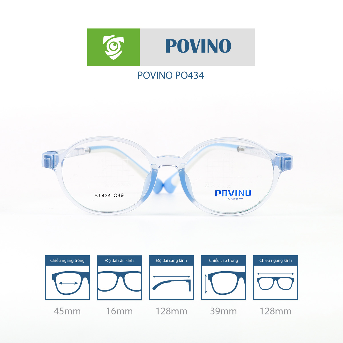 Gọng kính POVINO PO434