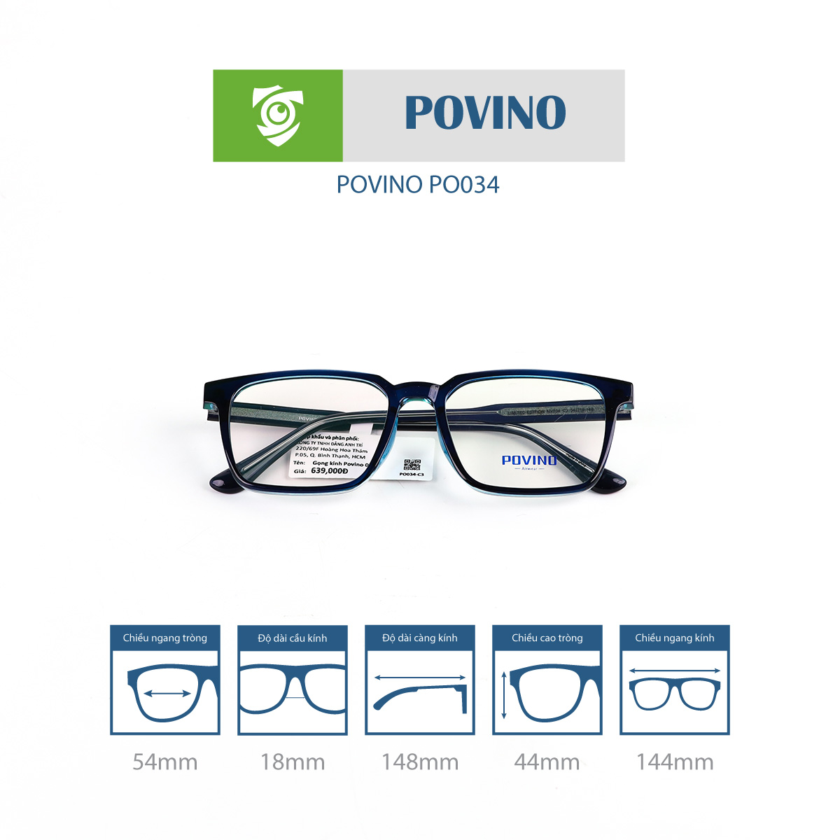 Gọng kính POVINO PO034