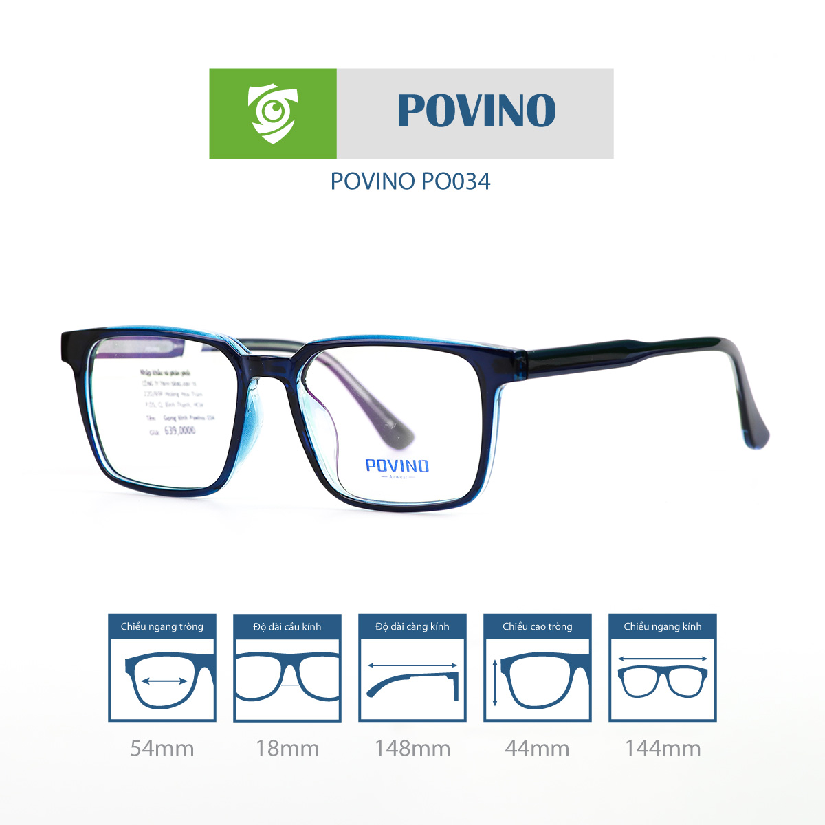 Gọng kính POVINO PO034