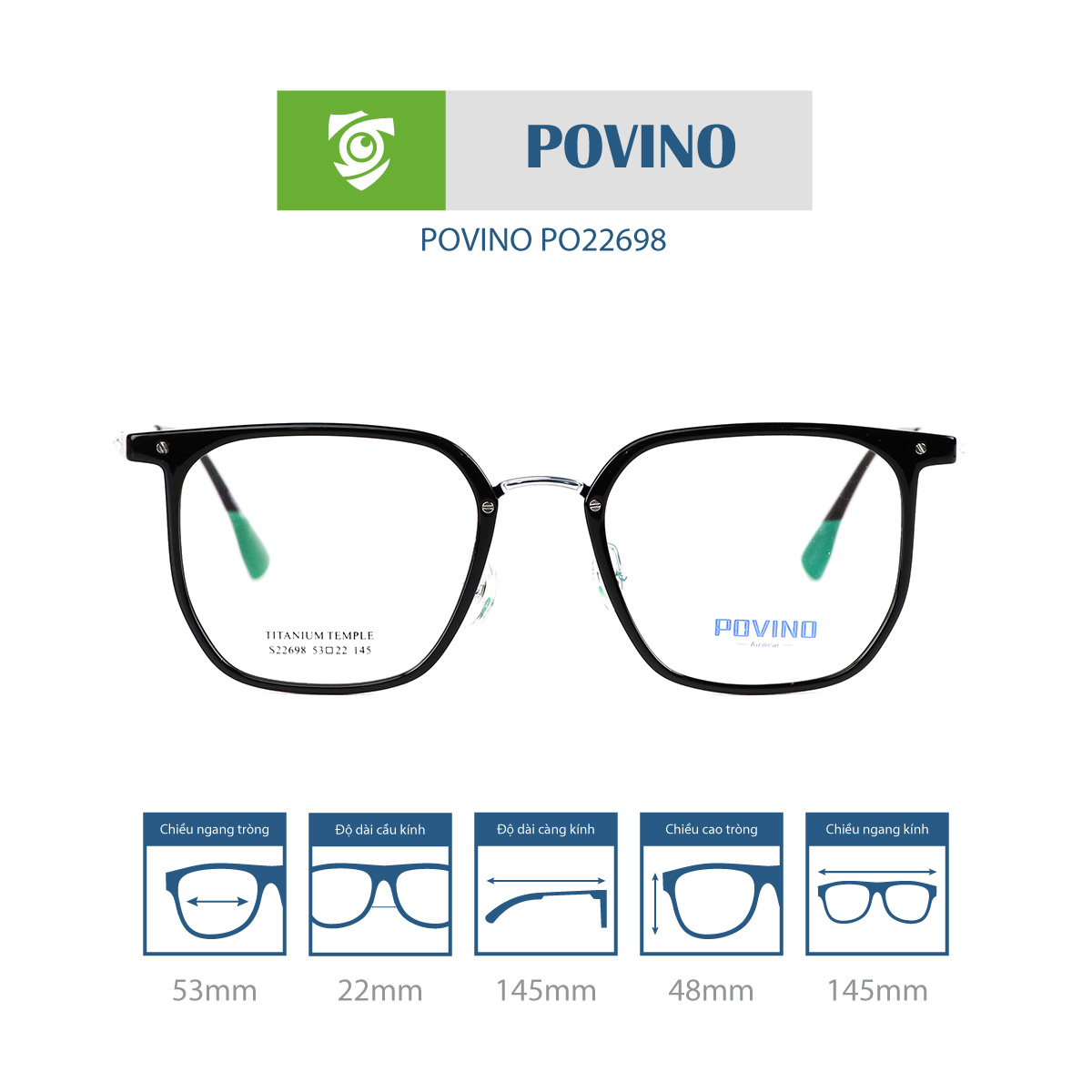 Gọng kính POVINO PO22698
